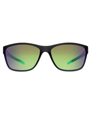 BMW Rectángulo Mens Negro Mate Espejo Verde BS0036