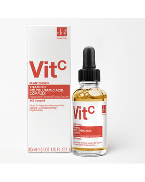 Dr. Botanicals Sérum facial iluminador antiedad con vitamina C al 3%, complejo de ácido poliglutámico al 1% y 30 ml.