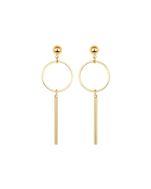 Pendientes Luxenter, coion acabado en oro amarillo de 18 quilates