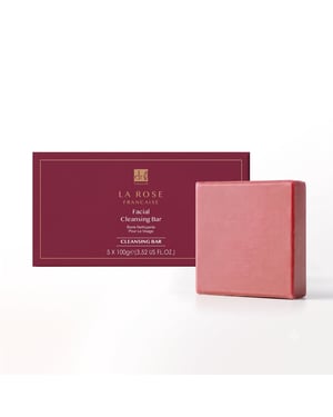 Dr. Botanicals Barra limpiadora facial antiedad La Rose Francaise (paquete de 5) 100 g x 5