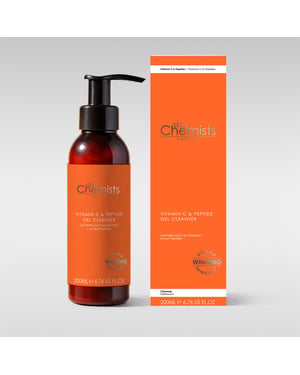 skinChemists Gel limpiador antiedad con vitamina C y péptidos, 200 ml