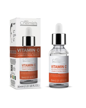 skinChemists Suero facial anti-envejecimiento de vitamina C y ácido salicílico 30ml