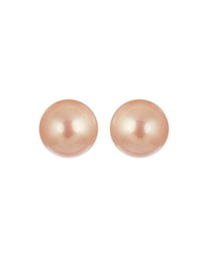Pendientes Luxenter Luxenter, geel de plata de ley 925 y perla rosa acabado baño rodio