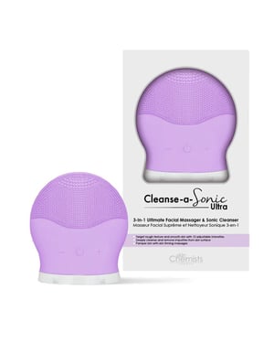 skinChemists Dispositivo de limpieza facial antienvejecimiento Cleanse-A-Sonic Ultra Purple