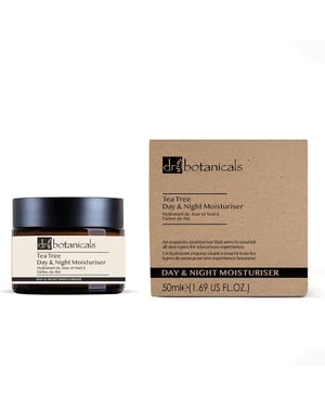 Dr. Botanicals Crema hidratante de día y de noche con eucalipto y árbol de té, 50 ml.