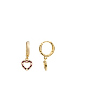 Pendientes Luxenter Becias acabados en oro 18k