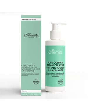skinChemists Crema limpiadora antiedad para el control de poros con ácido salicílico y niacinamida 200 ml