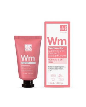 Dr. Botanicals Limpiador y desmaquillante 2 en 1 antiedad con extracto de sandía (superalimento) 30 ml