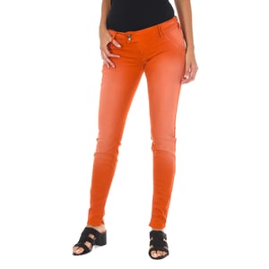 Pantalon Tejano Largo de tejido elástico 10DBF0115-G272 mujer