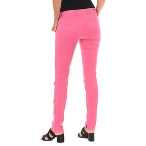 Pantalon Tejano Largo con bajos con corte estrecho 70DBF0361-G131 mujer