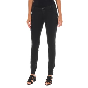 Pantalon largo de felpa con tejido elástico 10DBF0549-J100 mujer