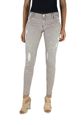 Pantalon Largo de tejido elástico 10DBF0525-T217 mujer