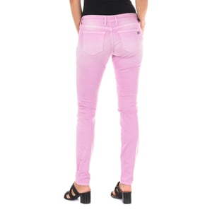 Pantalon Tejano Largo efecto gastado con tejido elástico 10DB50210-G272 mujer