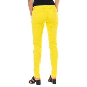 Pantalon Tejano Largo de tejido elástico 70DBF0361-G125 mujer