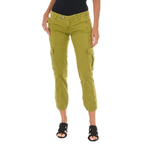 Pantalon Largo con bajos de corte estrecho y goma 70DBF0646-R216 mujer