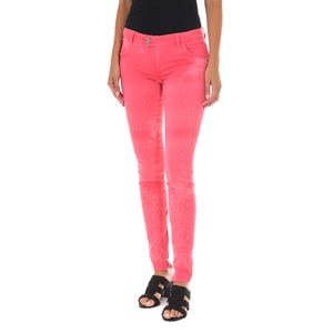 Pantalon Tejano Largo de tejido elástico 70DBF0518-G291 mujer