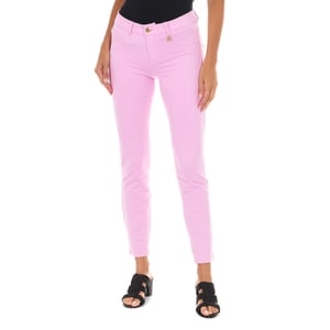 Pantalon Largo de tejido elástico 10DBF0427-J100 mujer