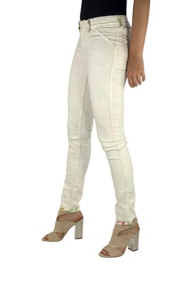 Pantalon reversible Largo de tejido elástico 10DBF0605-B101 mujer