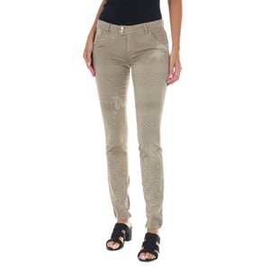 Pantalon Tejano Largo de tejido elástico 70DBF0518-G291 mujer