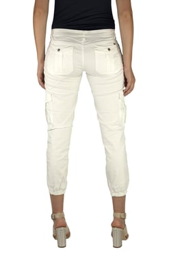 Pantalon Largo con bajos de corte estrecho y goma 70DBF0646-R216 mujer