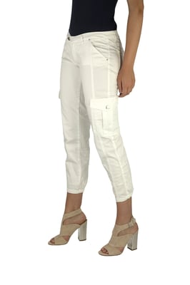 Pantalon Largo con bajos de corte estrecho y goma 70DBF0646-R216 mujer