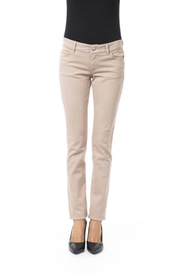 Jean y pantalón de algodón beige para mujer BYBLOS