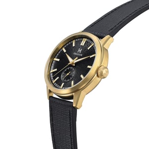 Reloj automático Heritor Argento con correa de piel