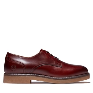 Timberland Cambridge Square Slip-On Red Nubuck Leather Brogues para mujer A2G1Z