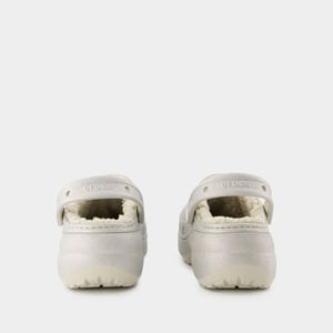 Sandalias clásicas de plataforma con purpurina - Crocs - Sintético - Plata