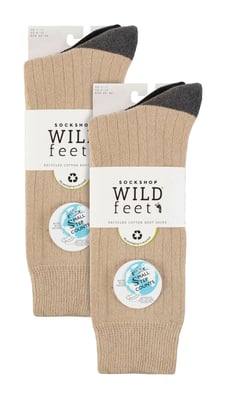 Pack 6 Calcetines de algodón para caminar, hacer senderismo y correr - Negro / Gris / Beige