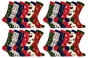 Calcetines de Navidad para Hombre | Calcetines Snob | Calcetines de Navidad para Hombre - 24 Pack
