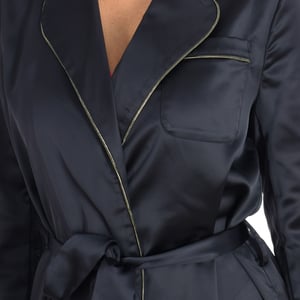 Chaqueta manga larga cierre con lazo 2WR25K1T4 mujer