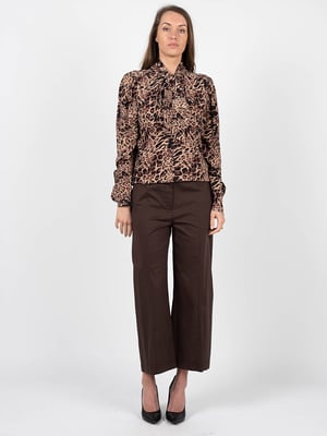 Patrizia Pepe Blusa de mujer negro, marrón
