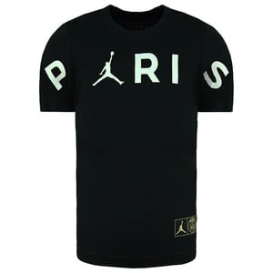 Camiseta Nike Jordan x Paris Saint-Germain Header Negra Niño