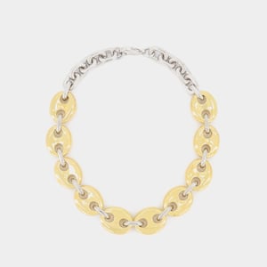 X Ocho collar de latón dorado
