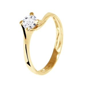 Solitaire Diamond 0.40 CTS 4 Garras de oro amarillo 18 quilates