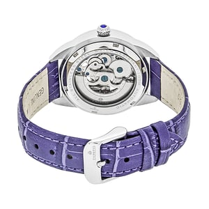 Reloj automático Empress Godiva con correa de cuero MOP
