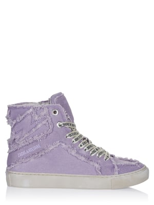 Zadig Voltaire Zapatos de lona High Flash violeta
