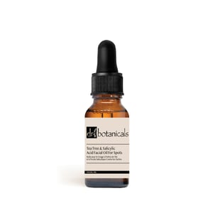 Dr Botanicals Aceite Facial de Eucalipto, Árbol de Té y Ácido Salicílico para Manchas 15ml