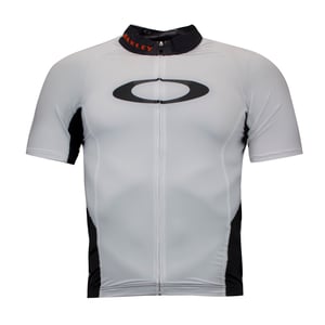 Oakley Jawbreaker Road Jersey Cycling Camiseta con cremallera White - Mens