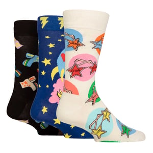 Lote de 3 calcetines unisex Elton John - Azul marino