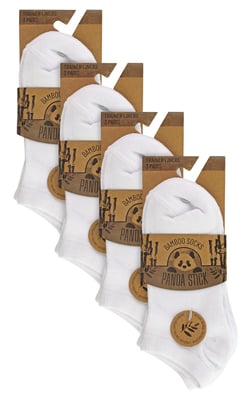 12 Pares de Calcetines de Bambú Blancos para Niños - Blanco