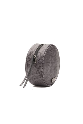 Bolso cruzado para mujer Donatella Pompei en cuero gris