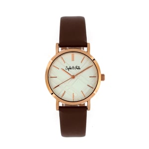 Reloj con correa de cuero Budapest de Sophie y Freda