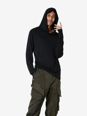 La Haine Inside Us Suéter Hood LM214 del hombre negro