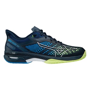 Mizuno Wave excede la gira 5 cc para hombres tenis azul