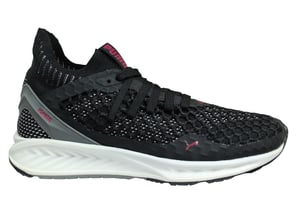 Puma Ignite NetFit Negro bajo Slace Up en entrenadores de carreras - Mujeres