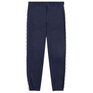 Pantalones deportivos en azul carbón con dobladillo grabado y detalle de la marca de Fred Perry