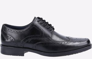 Hush Puppies Brace Brogue Mens zapatos negros