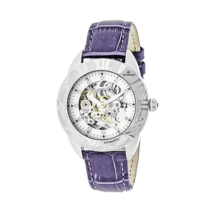 Reloj automático Empress Godiva con correa de cuero MOP